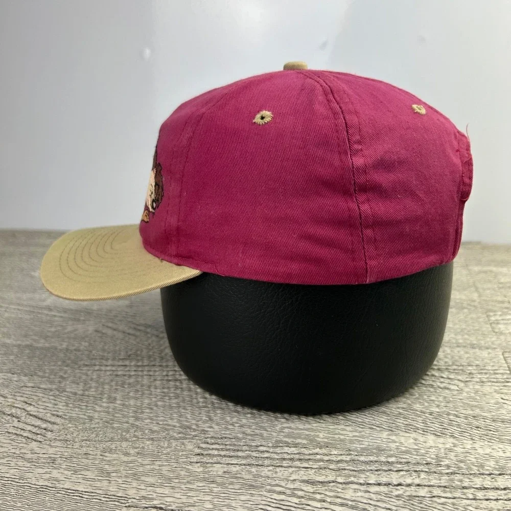 Vintage 90s Looney Tunes Taz Hat Cap Snap Back Adjustable Red Is It Friday Adult